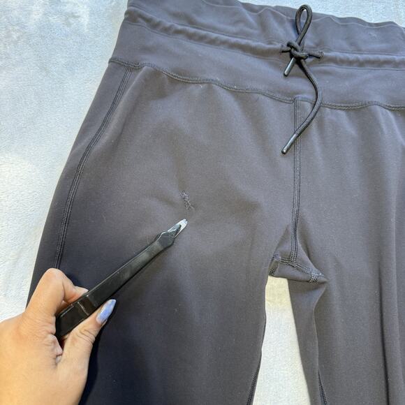 Vuori Daily Leggings Large Black High Rise Drawstring Waist Yoga Pants VW323 - Picture 3 of 12